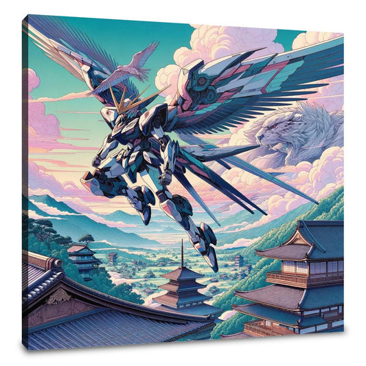 Skybound Mecha Warrior Canvas - Main Image