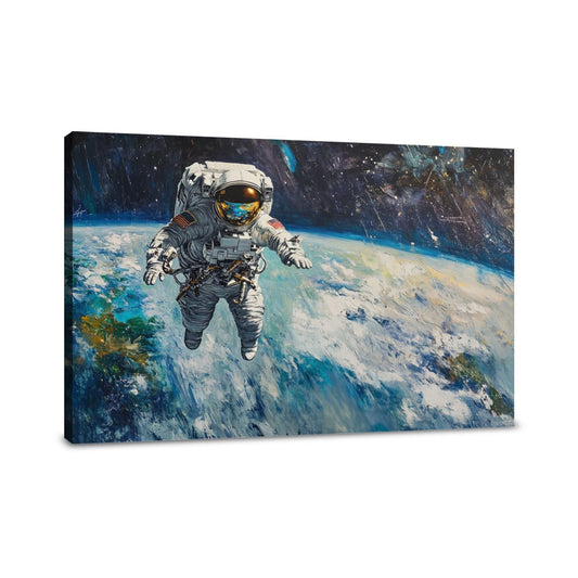 Astronaut's Earthly Reverie Canvas - Main Image
