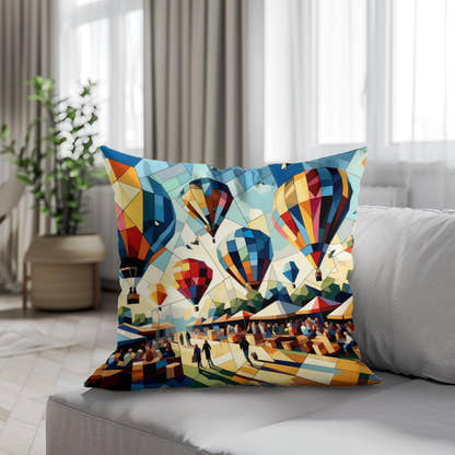 Festival of Shapes Cotton Cushion - Secondary Image 4