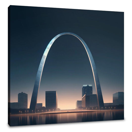 Gateway Arch Glow Canvas - Main Image