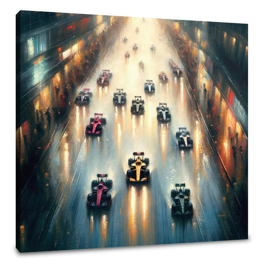 Rainy City Racer Canvas - Main Image