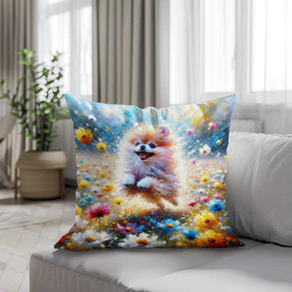 Pomeranian Joy Cotton Cushion - Secondary Image 4