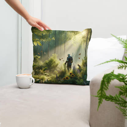 Whispering Forest Cotton Cushion - Secondary Image 5