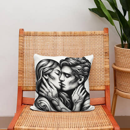 Golden Kiss Cotton Pillow - Secondary Image 2
