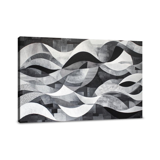 Monochromatic Waves Canvas - Main Image