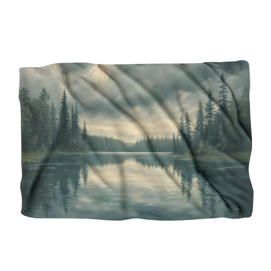 Reflective Pines under Grey Blanket - Main Image