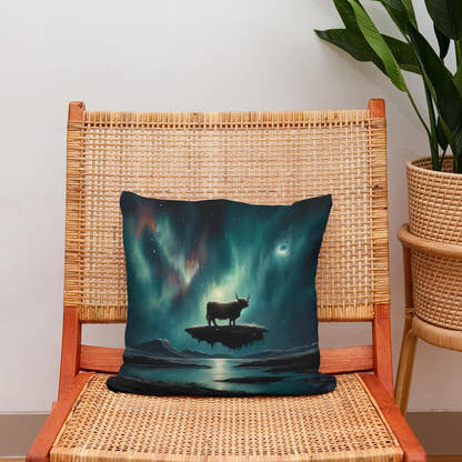 Highland Cow Mystique Cotton Cushion - Secondary Image 2