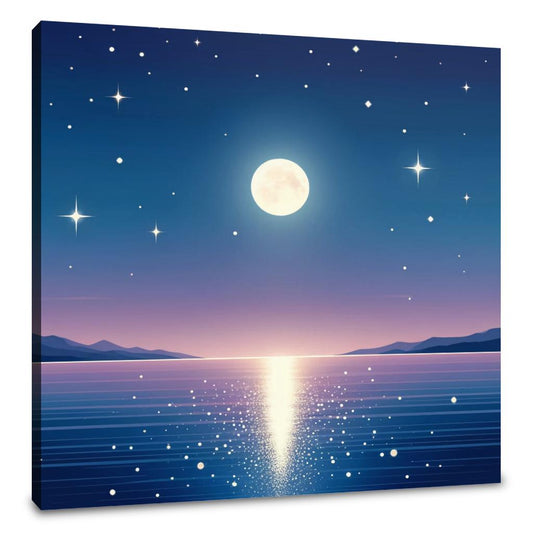 Moonlit Ocean Canvas - Main Image
