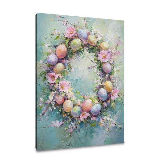 Easter Wreath Elegance Canvas - Main Image