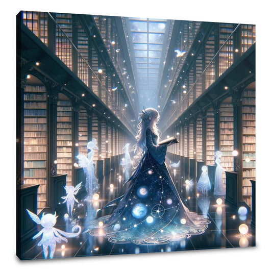 Celestial Librarian's Realm Canvas - Main Image