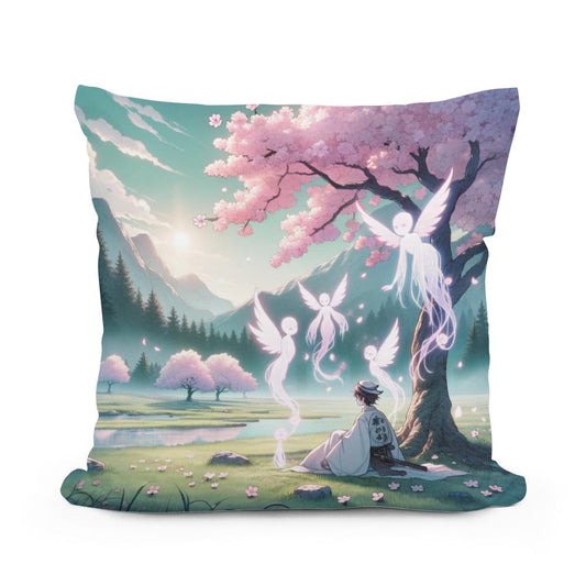 Sakura Spirit Whispers Cotton Cushion - Main Image