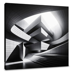 Modern Mirage: Light and Structure Canvas - Main Image