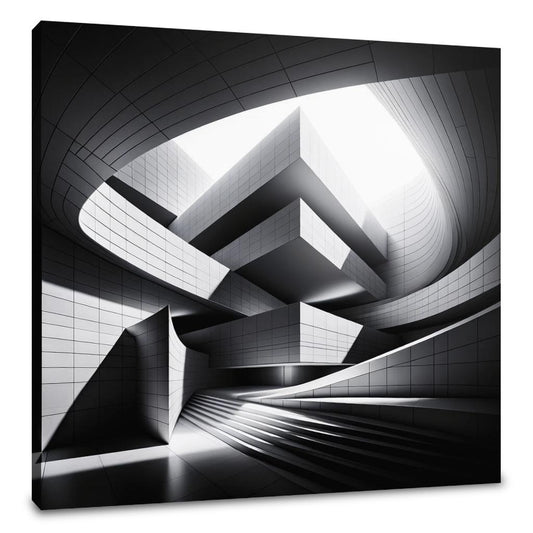 Modern Mirage: Light and Structure Canvas - Main Image