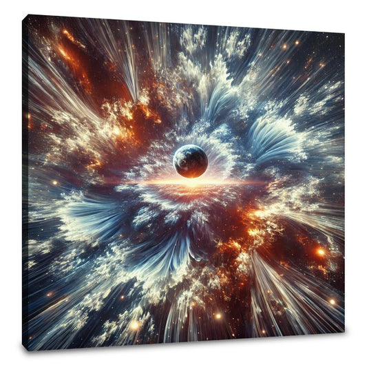 Fractal Vortex Cosmos Canvas - Main Image