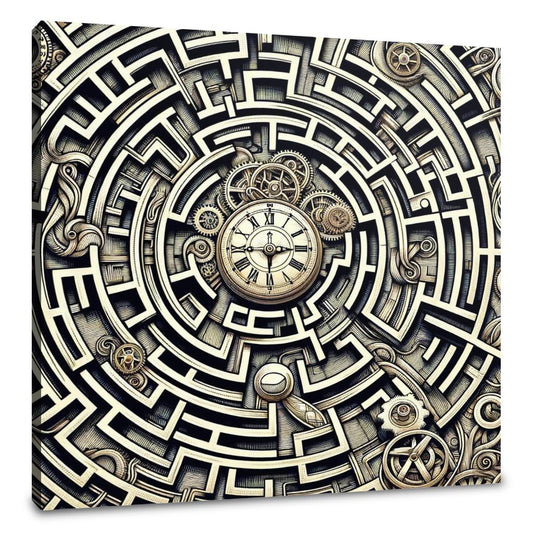 Temporal Labyrinth Elegance Canvas - Main Image