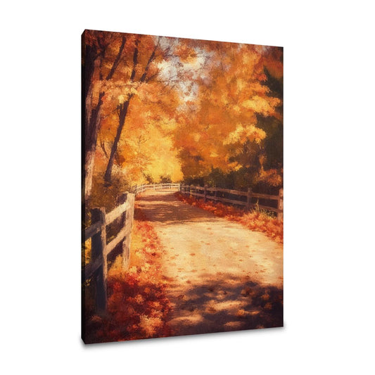 Rustic Autumn Path Canvas - Main Image
