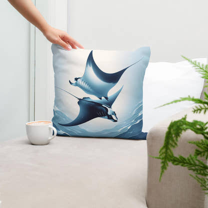 Blue Manta Ballet Cotton Cushion - Secondary Image 5