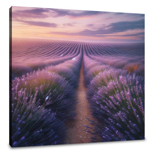 Lavender Sunset Fields Canvas - Main Image
