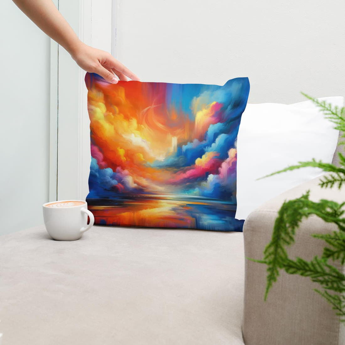 Calm Collision Cotton Cushion - Secondary Image 5