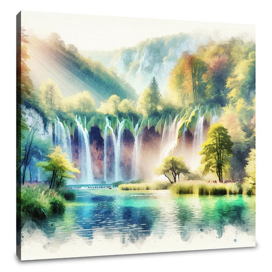 Plitvice Lakes Serenity Canvas - Main Image