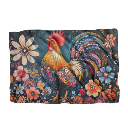 Rooster's Floral Blanket