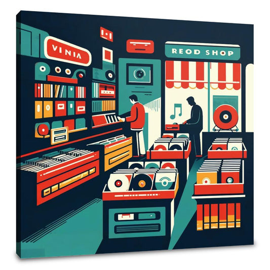 Vintage Vinyl Vibes Canvas - Main Image