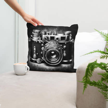Golden Era: Vintage Camera Cotton Cushion - Secondary Image 5