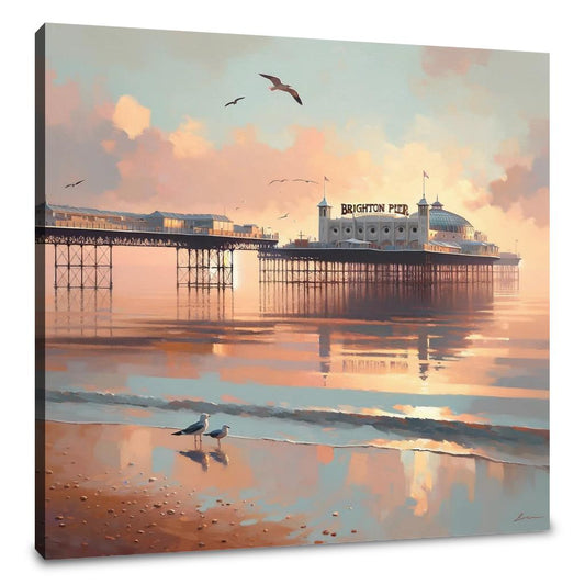 Brighton Pier Tranquil Morning Canvas - Main Image