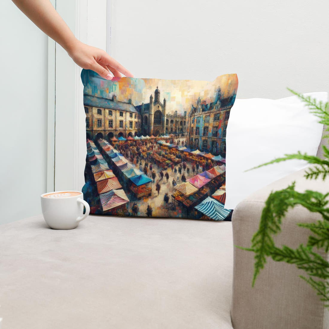 Cambridge Market Energy Cotton Cushion - Secondary Image 5