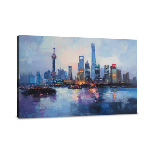 Shanghai Skyline Harmony Canvas - Main Image