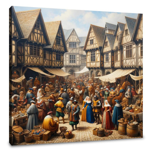Medieval Market Day Canvas - Main Image