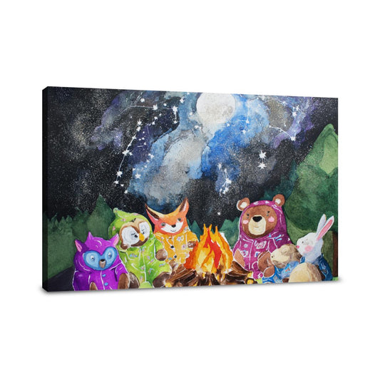 Starry Pyjama Camping Canvas - Main Image