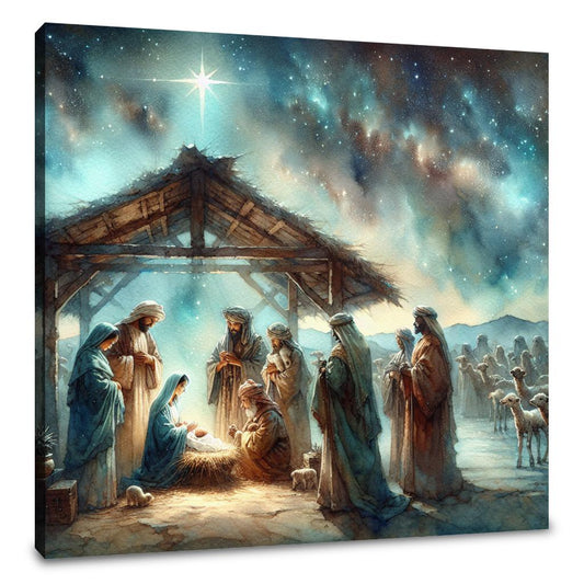 Night of Nostalgic Nativity Canvas - Main Image