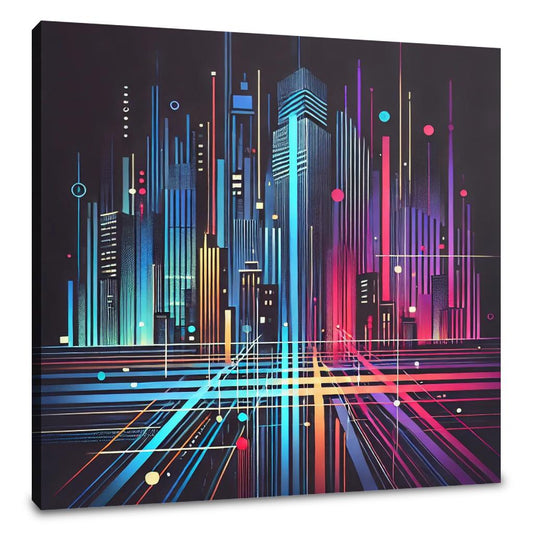 Neon City Pulse Canvas - Main Image
