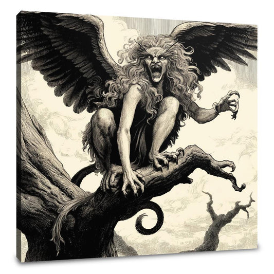 Storm Perch Harpie Canvas - Main Image