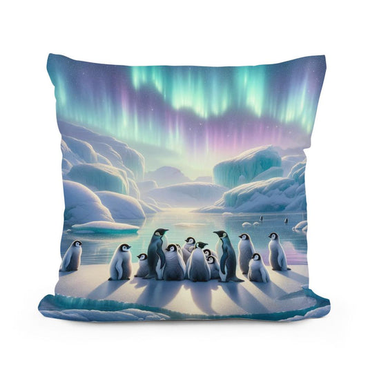 Polar Whispers Cotton Pillow - Main Image