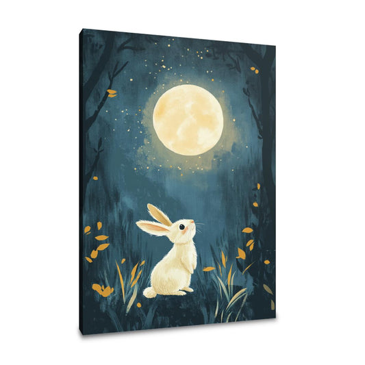Moonlit Rabbit Canvas - Main Image