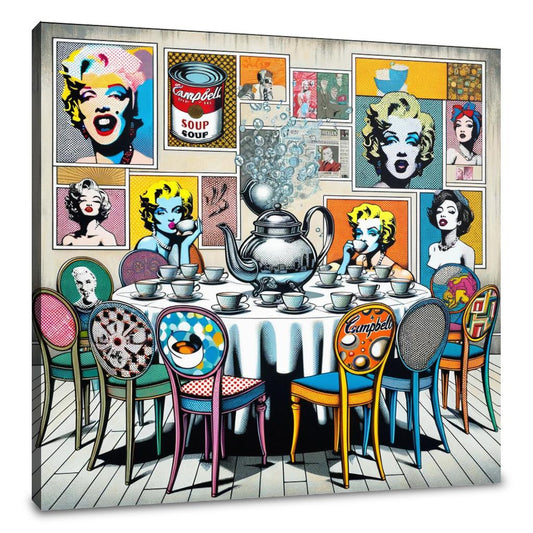 Modern Pop Tea Party Canvas - Main Image