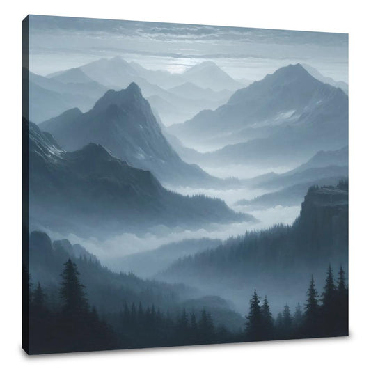 Dawn Mist Mountains Canvas - Main Image