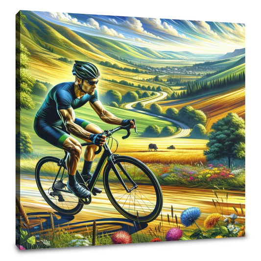 Cyclist's Thrill Canvas - Main Image