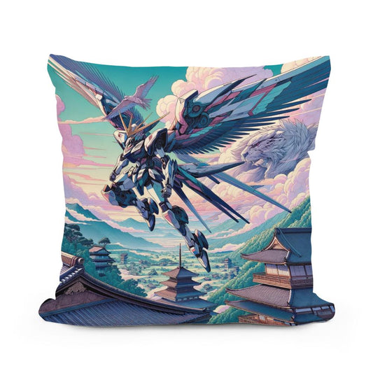 Skybound Mecha Warrior Cotton Cushion - Main Image