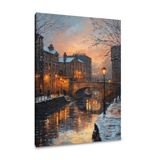 Industrial Sunset Chaos Canvas - Main Image