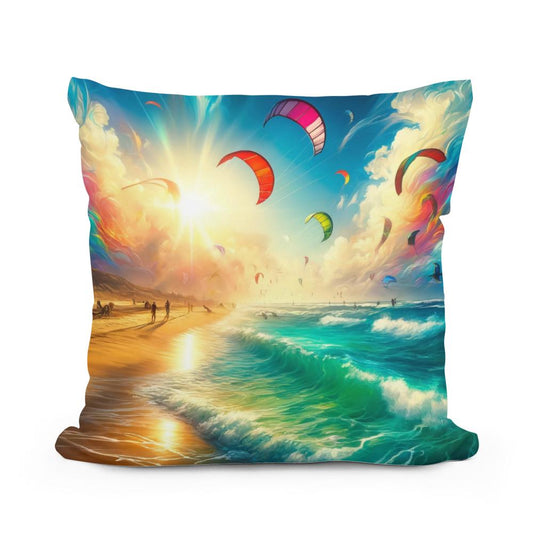 Summer Kitesurfing Bliss Cotton Cushion - Main Image