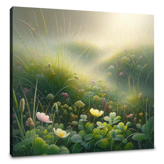 Dawn Meadow Tranquility Canvas - Main Image