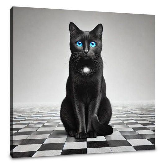 Midnight Blue Gaze Canvas - Main Image