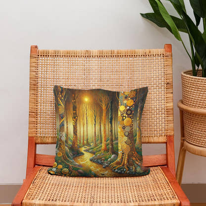 Enchanted Magical Forest Cotton Cushion - Secondary Image 2