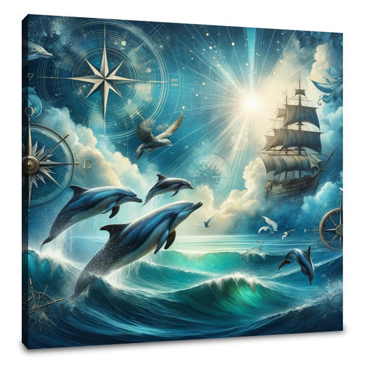 Dolphin Ocean Wall Art Poster - Main Image