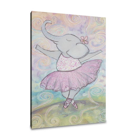 Twirling Elephant Ballerina Canvas - Main Image