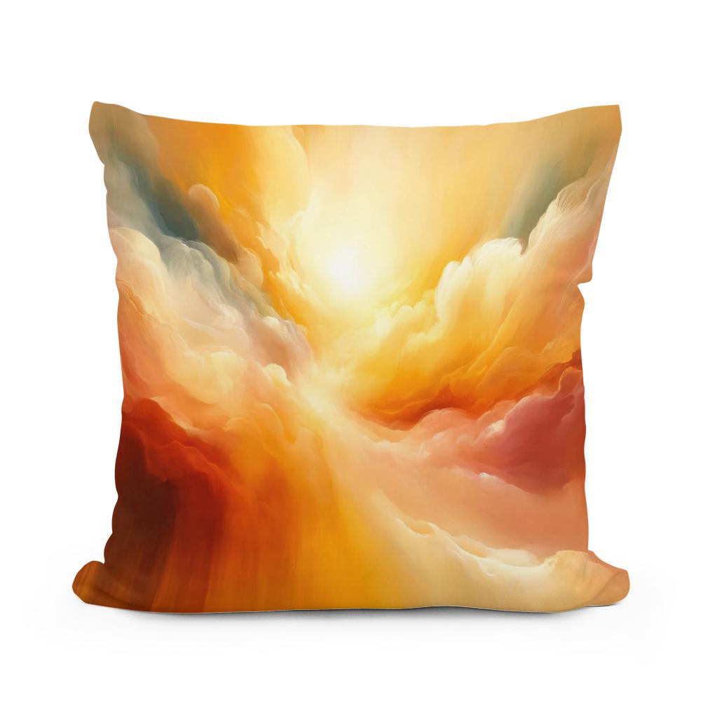 Sunlit Embrace Cotton Cushion - Main Image