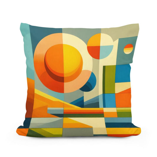 Geometric Nature Cotton Cushion - Main Image